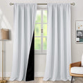 BGment Long Blackout Curtains for Living Room 108 Inch Length, Full Room Darkening Thermal Insulated Noise Reducing Bedroom Window Curtains with Rod Pocket, 2 Panels, Each 52 Inch Wide, Greyish White by BGment