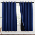 NICETOWN Full Shade Curtain Panels, 70 x 72 inch, Royal Blue, Pair of Energy Smart & Noise Blocking Out Blackout Drapes for Dining Room Window, Thermal Insulated Guest Room Lined Window Dressing by NICETOWN