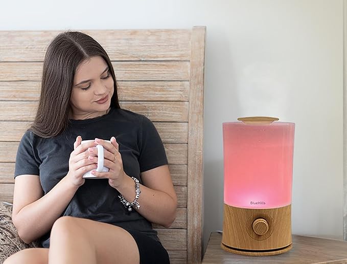 BlueHills Premium 2000 ML XL Large Essential Oil Diffuser Aromatherapy Humidifier for Large Room Home 40 Hour Run Huge Coverage Area 2 Liter Extra Large Capacity Huge Diffuser Wood Grain E005 - Image 6