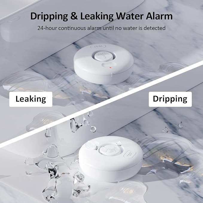 WiFi Water Leak Detectors for Home 3 Pack, Wireless Smart Water Leak Sensor, 120dB Adjustable Water Sensor Alarm Leak Detector, APP Alerts, 3 Water Sensors & 1 Hub for Kitchen, Bathroom, Sink, Laundry - Image 9