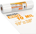 Crawl Space Vapor Barrier, 10mil Film, 10'x25', White Plastic Sheeting - Thick Plastic Sheeting, Heavy Duty Polyethylene Film, Drop Cloth Vapor Barrier Covering for Crawl Space, Garden, Basement by PureSpaceArmor