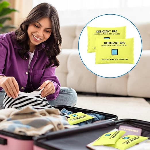15 Pack 200 g Rechargeable Desiccant Packs Silica Gel Desiccant Moisture Absorbing Bag for Storage Reusable Car Dehumidifier Bag Bin Indicating Silica Gel Packet for Home (6 x 3.5 Inches) - Image 5