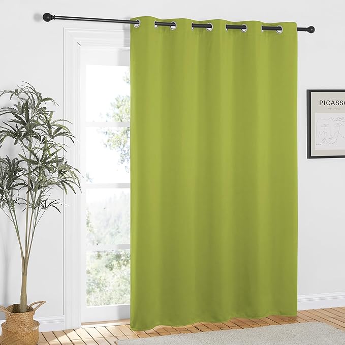 NICETOWN Fresh Green Blackout Curtains 84 inch Length, Grommet Top Room Darkening Drapes for Bedroom Living Room, Light Blocking Window Covering for Privacy (W66 x L84 Inch, 1 Panel) - Image 8