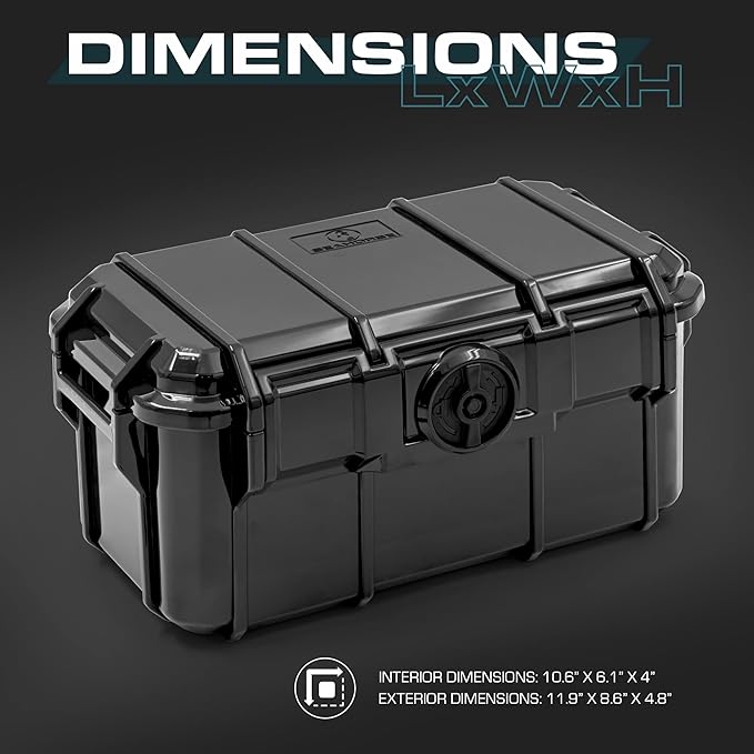 Seahorse 58 Portable Waterproof Dry Box OEM Protective Case - Travel Safe/Mil Spec / IP67 Waterproof/USA Made - for Cameras, Ammunition, Rifle Ammo, Pistols, Smell Proof Box (Clear) (SE58CL) - Image 8