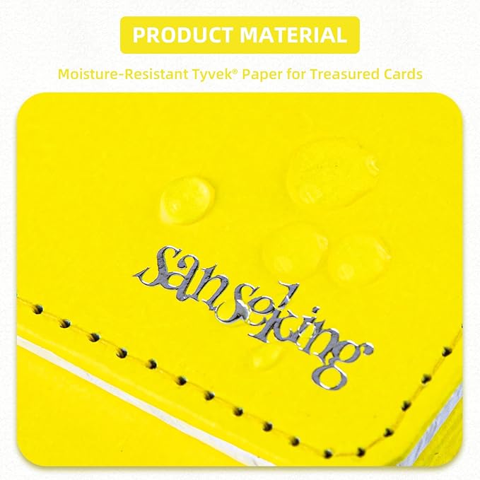 Magic Card Deck Box for MTG Single Deck Card Box fits 100+ TCG Sleeved Cards Tyvek® Paper Card Box Top Loading Card Boxes Magic Gift for MTG TCG CCG (Vertical,Yellow) - Image 3