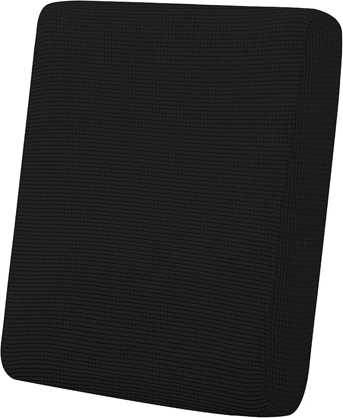 Easy-Going Stretch Cushion Cover Sofa Cushion Furniture Protector Sofa Seat Sofa slipcover Sofa Cover Soft Flexibility with Elastic Bottom(Chair Cushion,Black) by Easy-Going