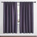 NICETOWN Living Room Blackout Draperies Curtains - (Greyish Purple Color) W70 x L72, 2 Panels, Home Decoration Window Blackout Drape Panels for Patio Door by NICETOWN