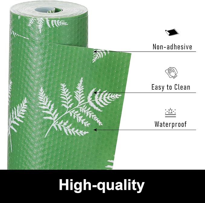 Cooyes Shelf Liner Drawer Liners, Shelf Liners for Kitchen Cabinets, Non-Adhesive Cabinet Liner, EVA Waterproof Non-Slip Refrigerator Liners for Kitchen Drawers（23.6" W x 118" L） - Image 6