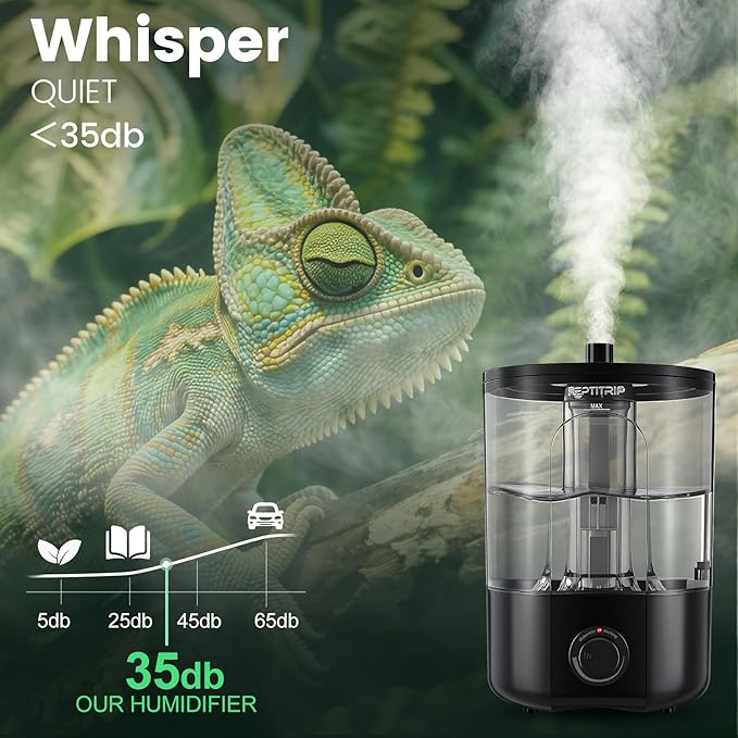 1 Gallon Reptile Humidifier Fogger for Terrariums, Adjustable Fog Volume, Ideal for Bearded Dragons, Lizards, Geckos, Snakes, Tortoises, Amphibians Humidity Increasing - Image 3