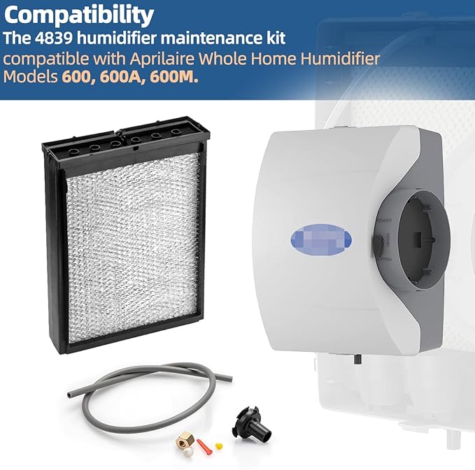 4839 Humidifier Maintenance Kit with Model No. 35 Water Panel Humidifier Replacement Filter Compatible with Aprilaire Whole Home Humidifier Models 600, 600A, 600M Humidifier Parts & Accessories - Image 3