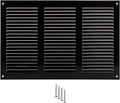 10x6 Vent Cover (Duct Opening) - Black HVAC Return Air Grille for Wall and Ceiling - Metal AC Vent Cover with Mesh - Rectangular Air Register - External Dimensions: 11.81" W x 7.87" H by TURvent