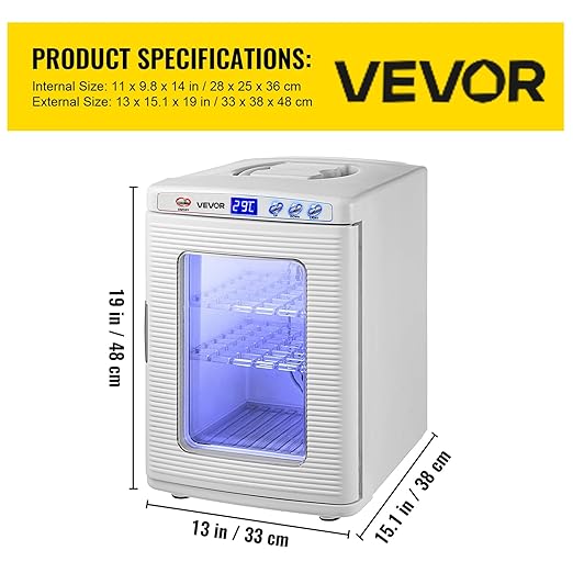 Happybuy White Reptile Incubator 25L Scientific Lab Incubator Digital Incubator Cooling and Heating 5-42°C Reptile Egg Incubator 12V/110V Work for Small Reptiles - Image 7