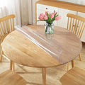 1.5mm Thick 42 Inch Dia Crystal Clear Round Table Top Protector Plastic Cover Circle Tablecloth for Coffee Dining Conference Tabletop Wipeable Protective Office Desk Side Beside Vinyl Table Pad Mat by WanDeela