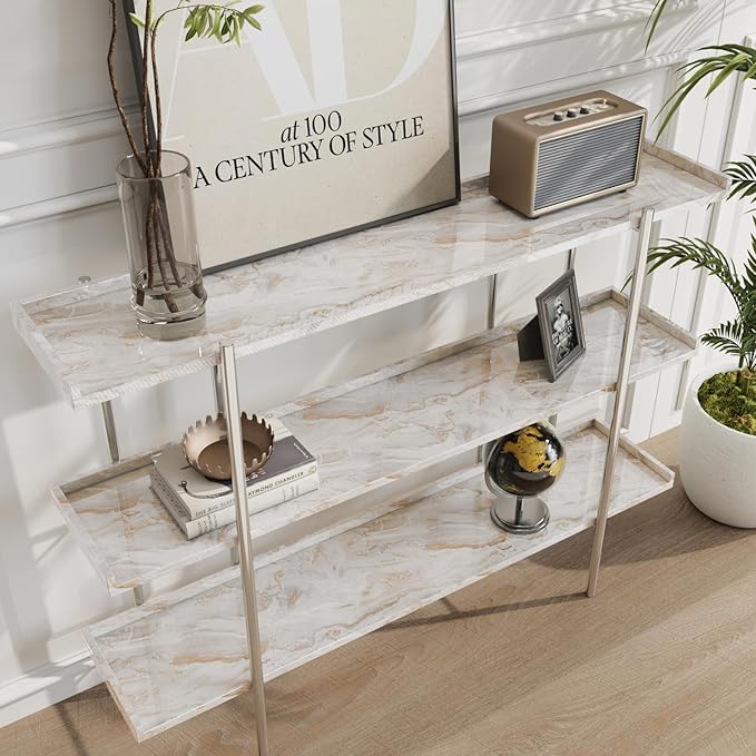 CRE8TIVE 12"x354" Glossy Liquid Marble Contact Paper Peel and Stick Beige Gold Marble Wallpaper Removable Self Adhesive Countertop Contact Paper Waterproof Vinyl Film for Kitchen Bathroom Shelf Liners - Image 7