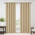ChrisDowa Blackout Curtains 70 inches Wide for Bedroom - 2 Panels Set Extra Wide Grommet Thermal Insulated Room Darkening Curtains for Living Room (Biscotti Beige, 70 x 84 Inch) by ChrisDowa