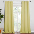 NICETOWN Patio Glass Door Blackout Curtains for Bedrooms & Living Room, Privacy Panel Drapes for Dining & Guest Rooms (Paler Yellow, 42" W x 95" L, 1 Pair) by NICETOWN