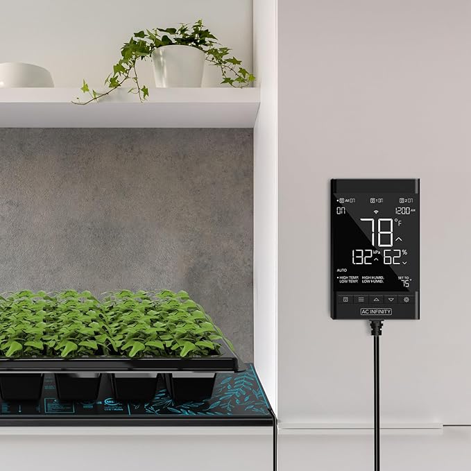 AC Infinity CONTROLLER 79 PRO, WiFi Outlet Controller, Independent Programs for Two Devices, Wall Hang Digital Thermostat with Temperature, Humidity, VPD, & Timer Controls, For Seed Starting Heat Mats - Image 7
