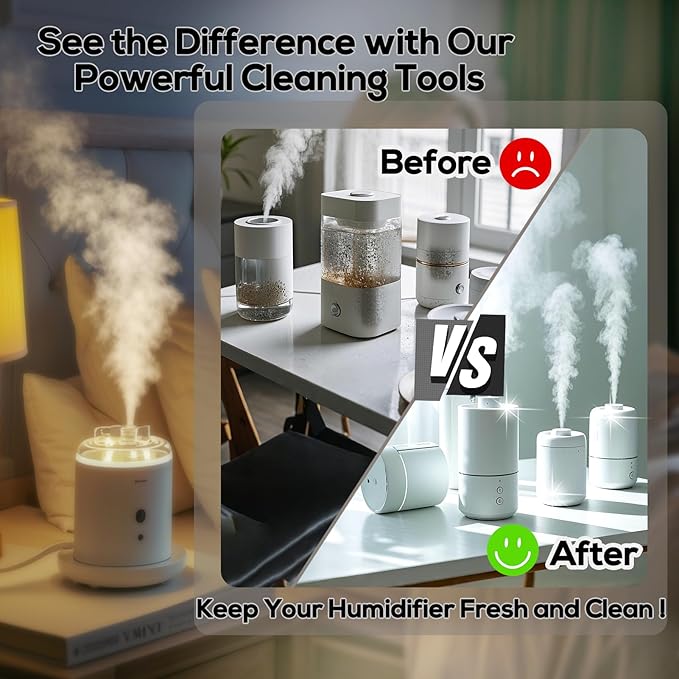 XANGNIER 11 Pcs Humidifier Cleaner Brush Set – Small Detail Cleaning Brushes for Crevices, Gaps, Corners, Keyboard, Bottle, Tiles, and Tight Spaces – Household & Travel Cleaning Tools - Image 4