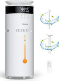 VAGKRI 18L Humidifier Large Room, for 2000 sq ft whole house humidifiers, 5 Mist Levels, 24H Timer, Auto Mode, Top Fill With 2 Extended Tube Quiet Cool Mist Humidifiers for Bedroom Home Baby Plant by VAGKRI