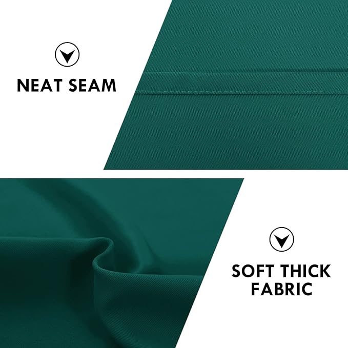 DWCN Blackout Curtains Thermal Insulated, Energy Saving & Noise Reducing Bedroom and Living Room Curtains, Hunter Green, W 42x L 63 Inch, Set of 2 Rod Pocket Curtain Panels - Image 6