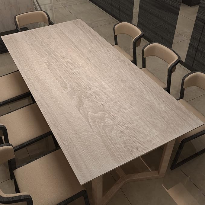 Light Brown Wood Wallpaper Peel and Stick Wood Grain Contact Paper Waterproof Removable Kitchen Cabinet Wallpaper 15.74"x 118" Wooden Vinyl Wrap Cabinet Covers Grey Oak Wooden Contact Paper - Image 4