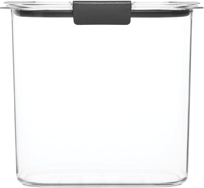 Rubbermaid Brilliance 12-Cup Airtight Food Storage Container, Perfect for Pantry Staples, Clear/Grey - Image 2