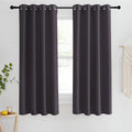 NICETOWN Blackout Short Curtain 63 inches Long for Windows, Thermal Insulated Curtain Grommet Room Darkening Window Treatment for Bedroom/Living Room, 1 Panel, W46 x L63, Greyish Purple by NICETOWN