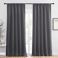 NICETOWN Blackout Curtain Panels for Window - Energy Efficient & Noise Reducing Thermal Insulated Rod Pocket Blackout Drapes/Draperies for Living Room (Grey, 2 Panels, W52 inches x L95 inches) by NICETOWN