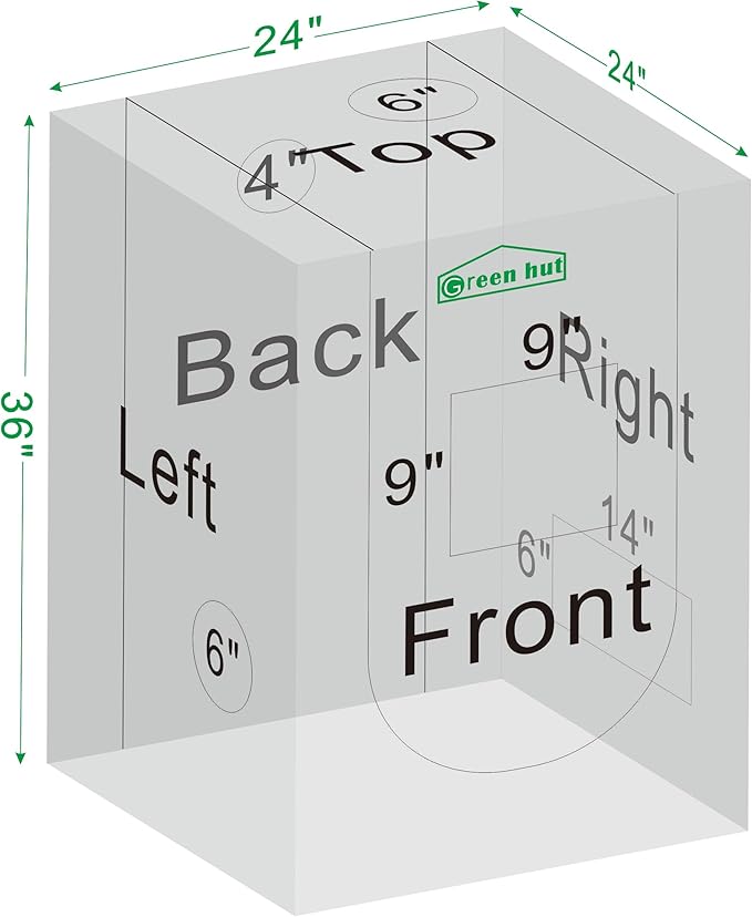 2x2 Grow Tent, 24"x24"x36" 600D Mylar Hydroponic Growing Tents for Plants Inside Reflective Grow Tent Growing Room Hydroponic System - Image 8