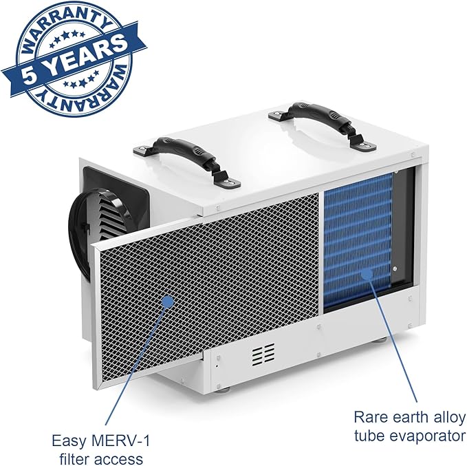 ALORAIR Crawl Space Dehumidifiers 120 PPD Moisture Removal, Crawlspace Dehumidifiers Commercial Dehumidifier for Basement, Auto Defrost, cETL Listed - Image 3