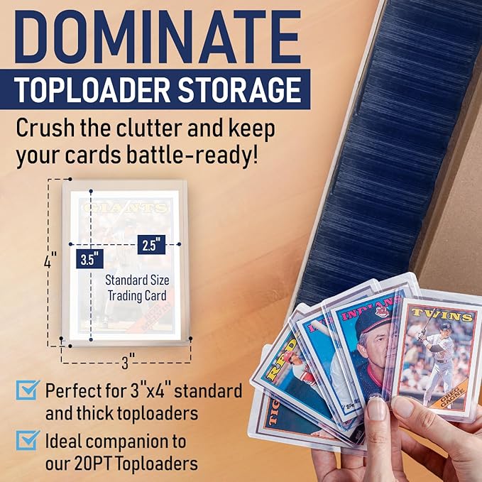 Premium Trading Card Box Storage For Sports, Baseball, Football, Basketball, MTG & TCG Collector | Baseball Card Storage Boxes & Organizer For Magic Sorter Bulk. Sports Holder For Collection. - Image 3