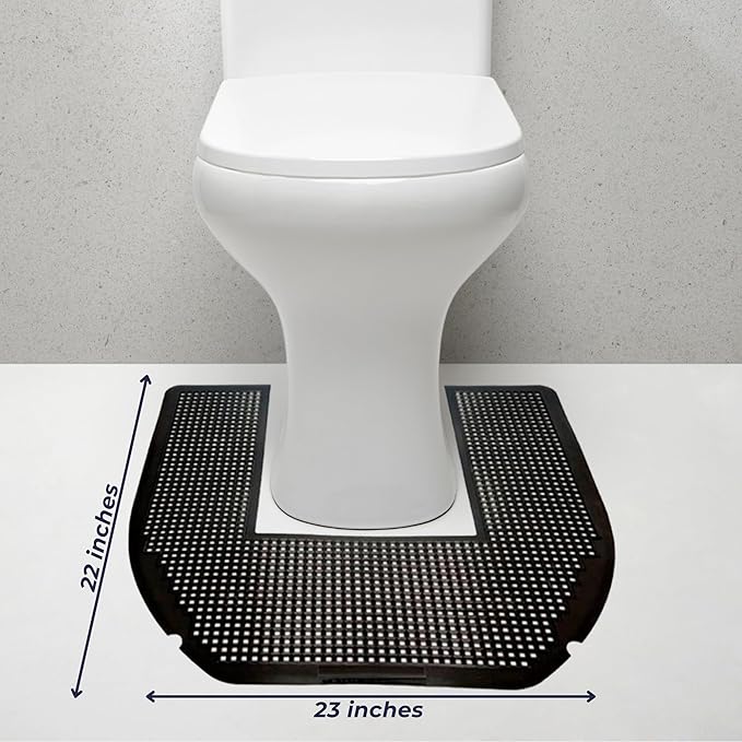 SMELLRID Absorbent & Odor - Control Bathroom Mat for Toilets for Men – High-Performance Splash Pad for Hygiene and Floor Protection – Durable Bathroom Mats – Pack of 6 (22 x 22 x 0.25 Inches) - Image 2