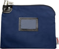 Heavy-Duty Money Bag with Lock – 9" x 12" Water-Repellent Laminated Nylon Bank Deposit Bag with Combination & Keyed Security for Cash, ID Window, Made in USA (Navy Blue) by CardinalBagSupplies