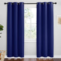 NICETOWN Navy Blue Blackout Curtains 78 inches Length for Bedroom, 2 Panels, 42" Wide, Thermal Insulated Decoration Drapes for Office Window by NICETOWN
