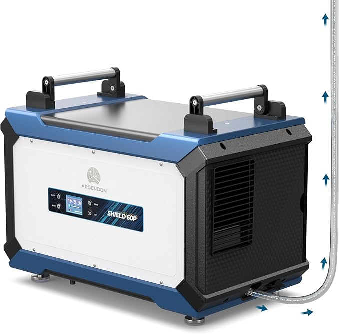 ARGENDON Crawl Spaces Dehumidifier with Pump and Drain Hose, 145 Pint Commercial Dehumidifier for Basement, Large Spaces, Auto Defrost, Compact, 5 Years Limited Warranty by Argendon