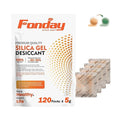 5g x 120 packs Fonday Rechargeable Silica Gel Desiccant Packets Food Grade Fast Reactivate Desiccant Bags Moisture Indicating Orange to Green by Fonday
