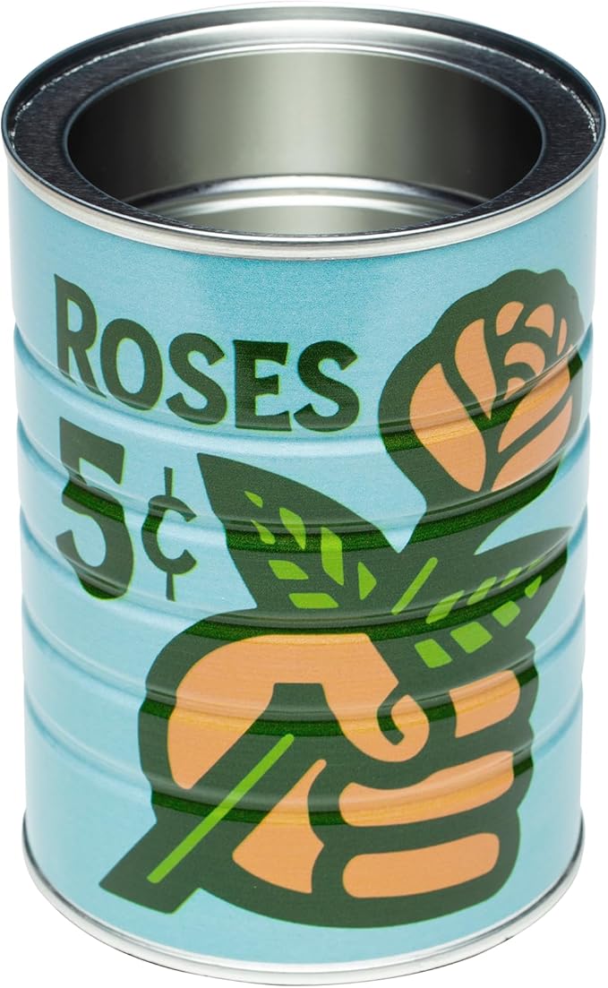 Retro Tin Can, Studio MPLS Designs, Collectable, Peel & Stick Valved End with Metal Lid, 8-12oz (4.0625 x 5.5 in) (Get a Grip Design) - Image 2