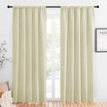 NICETOWN Room Darkening Curtains for Bedroom - Home Decoration Privacy Protection Thermal Insulated Solid Drapes/Draperies for Sliding Glass Door (Beige, Set of 2, 52 x 84 inches) by NICETOWN