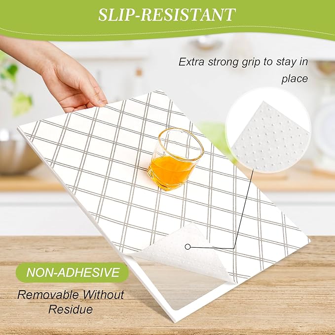 Cooyes 6pcs 12" x 24" Refrigerator Drawer Liners, Fridge Organizers and Storage, Washable Absorbent Fridge Bin Liners, Refrigerator Shelf Mats Air Circulating Non-Slip Non-Adhesive - Image 4