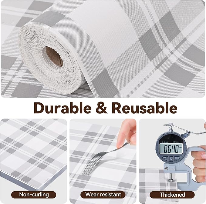Drawer Shelf Liner for Kitchen Cabinets, Non Adhesive Slip Resistant Shelf Paper Easy to Clean, Strong Grip Thickened Waterproof Washable Mats for Pantry Shelves Cupboard Dresser(Grey, 24 in x 40 FT) - Image 6