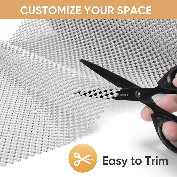 BALEINE Cabinet Liner, 12 in x 10 Ft Drawer and Shelf Liner for Kitchen Cabinets Non-Adhesive, Non-Slip Protect Desks, Cupboard, Drawers, Shelves, Tableware (Beige) - Image 6