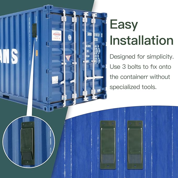 Shipping Container Air Vent Kit Heavy Duty Shipping Container Accessories Cross Flow Ventilation Kit Reduce Heat Humidity Pressure Condensation Add Air Flow for Cargo (8 Pack Deep Green) - Image 6
