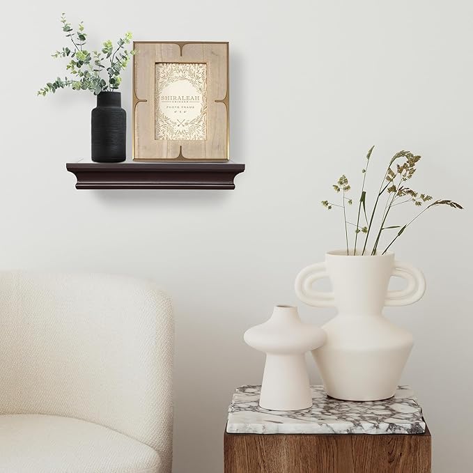 AHDECOR Floating Shelves Wall Mounted, Deeper Wall Storage Shelf for Home Décor, Super Sturdy, Easy to Install, 12” Wide, 7.75” Deep, Espresso Brown - Image 2