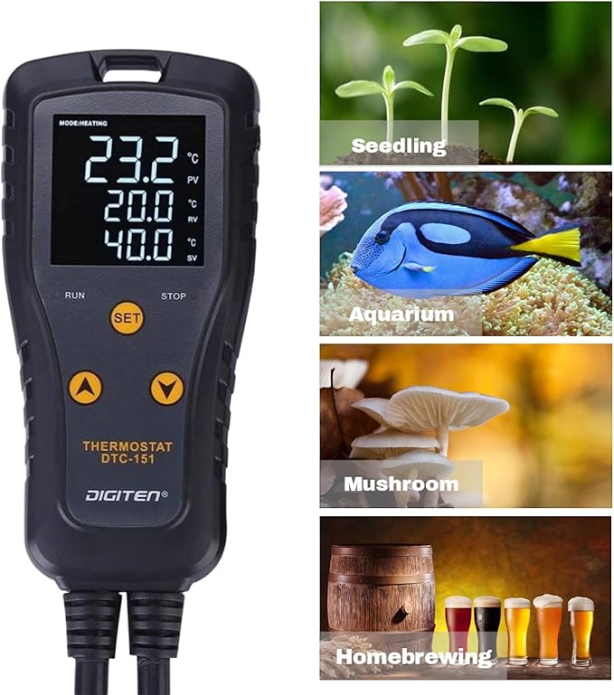 DIGITEN DTC151 Temperature Controller Plug-in Thermostat Cooling Heating Temperature Controller Outlet GreenhouseThermostat for Germination Incubation Homebrewing - Image 7