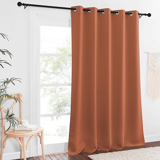 NICETOWN Blackout Curtains 84 Inch Length, Thermal Insulated Curtains for Bedroom Grommet Energy Saving Room Darkening Drapes for Living Room Window, 1 Panel, Burnt Orange, 66" W x 102" L - Image 8