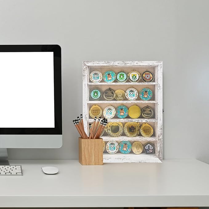 Shadow Box Frame with Removable Shelves, White 11x14 Deep Memory Box Display Case for Keepsake Collectibles, Coins Military Medals Pins Wedding Flowers - Image 5