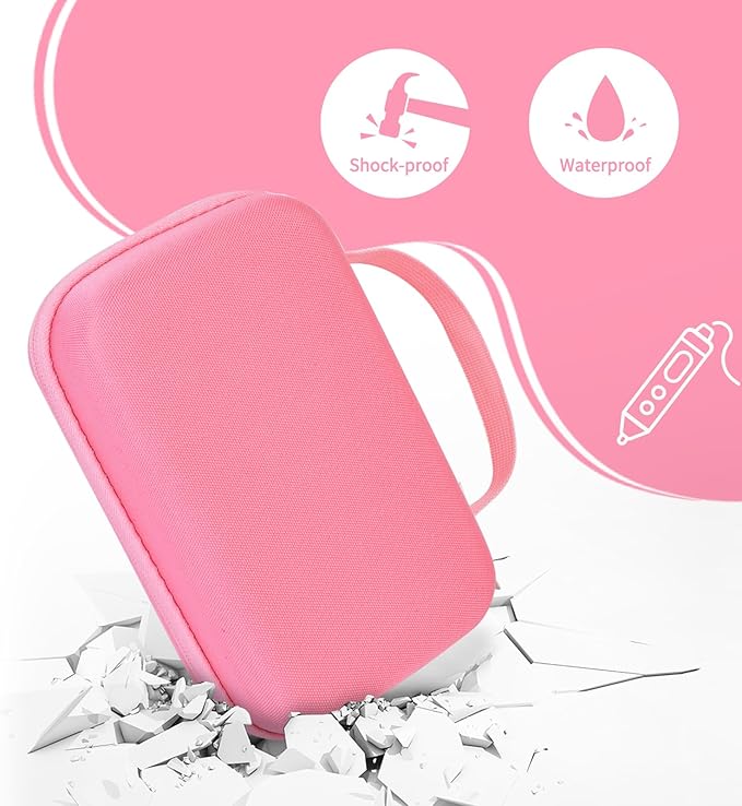 Case Compatible with 3Doodler Start+ Essentials for 3D Pen Set for Kids, Carrying Holder Fit for Printing Pens, Storage Organizer for Printing Filament Refill, Micro-USB Charger (3D-04B-Pink) - Image 4