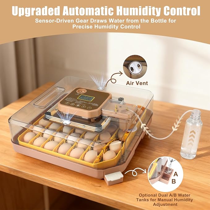 Master 48 Egg Incubator for Breeders, Fully Automated, Accurate Humidity & Temp Control, Chick Separator, Flexible Egg Spacing, Custom Incubation Days, Auto Turning & Auto Stop, Easy Monitoring - Image 2