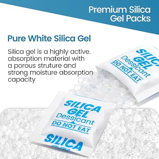 Silica Gel Packets, Moisture Absorbers Desiccant Packs for Storage, Clothes, Shoes, Electronics, 3D Printer Filament, Jewelry (200, 20% Orange Silica Gel + 80% White Silica Gel Blend, 2g) - Image 4