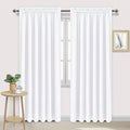 DWCN White Curtains for Living Room Thermal Insulated, 50% Light Blocking Curtains for Bedroom, Dining Room Window, W 70x L 84 Inch, Set of 2 Rod Pocket Curtain Panels by DWCN